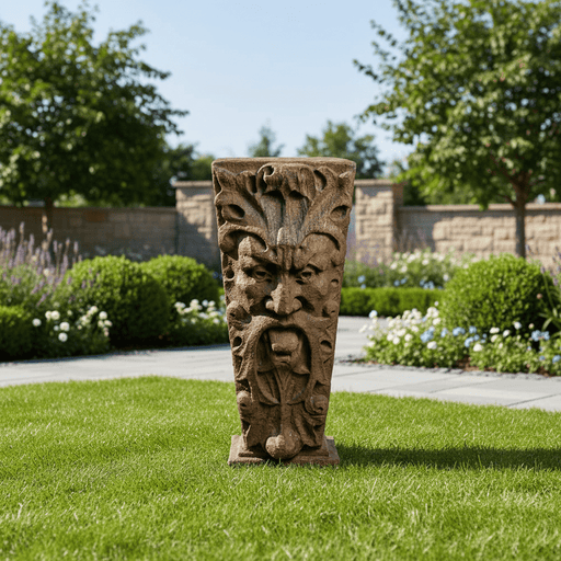 Mouth of Truth Outdoor Statue (37 - Inch) Side Angle