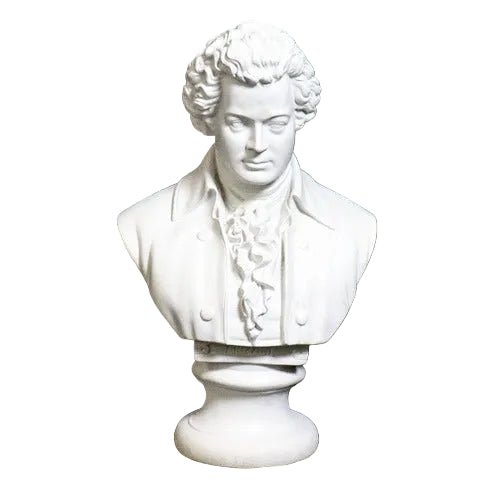 Mozart Bust Medium Bust Display Decor (17-Inch)