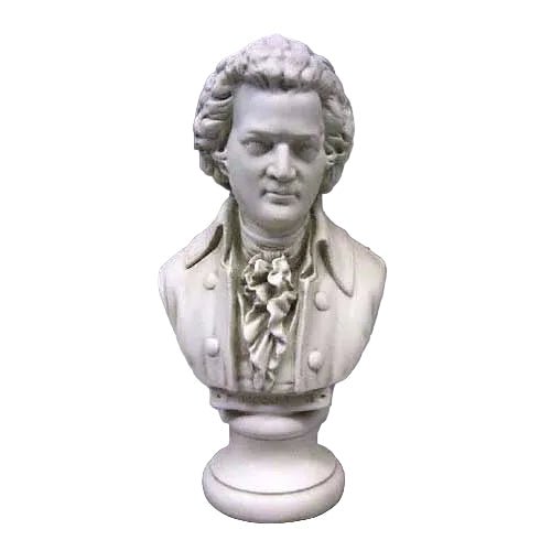 Mozart Bust Small Bust Display Decor (12-Inch)