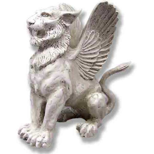 Mystical Winged Lion Statue (19-Inch)