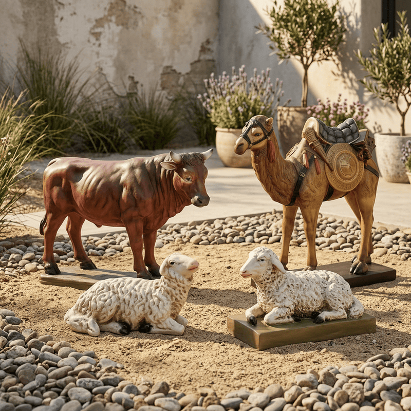 Nativity Animal Companion Set – 4 Piece (Full Color) Side View
