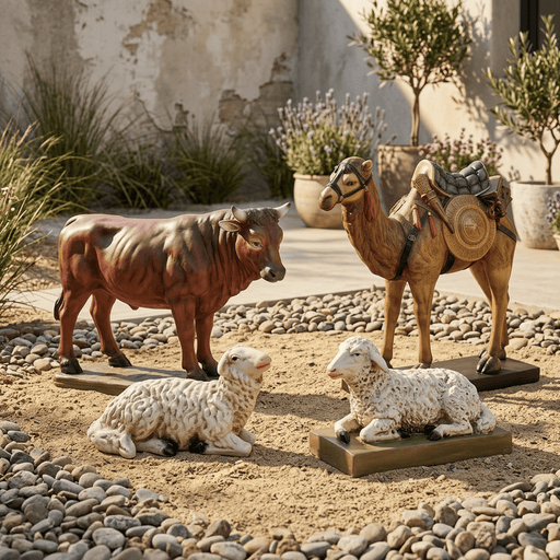 Nativity Animal Companion Set – 4 Piece (Full Color) Side View