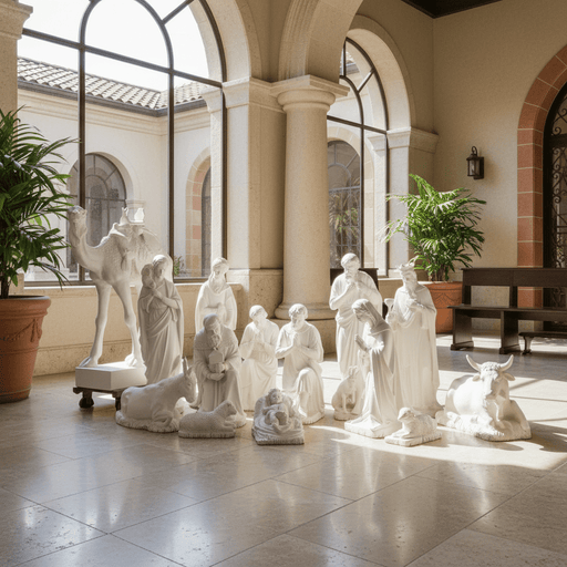 Nativity Scene Religious Statue (50 - Inch) Side Angle