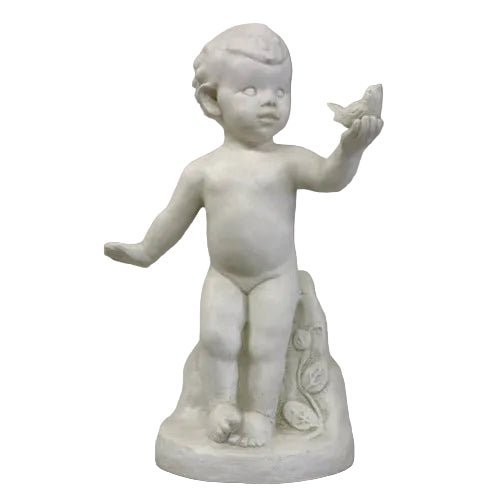 Natures Child W Birdcp Statue (21-Inch)