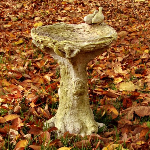 Natures Small Birdbath Statue (15.76 - Inch) Side Angle