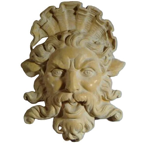 Neptune Trevi Mask Statue (15-Inch)