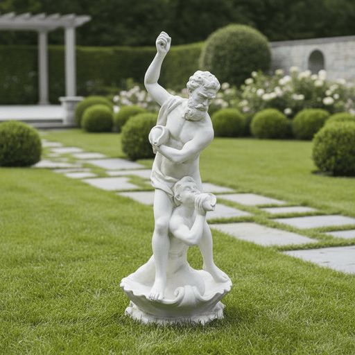 Neptune With Child Statue (58-Inch)