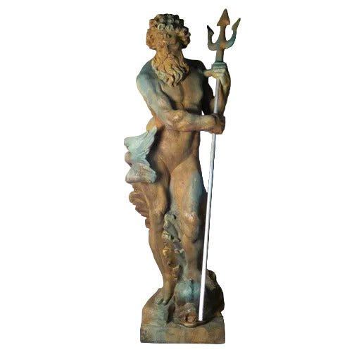 Neptune With Trident Statue (65 - Inch) Side View