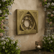 Oak Leaf Tracery Outdoor Plaque (28.0 - Inch) Side Angle