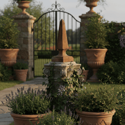 Obelisk Outdoor Statue (26 - Inch) Side Angle