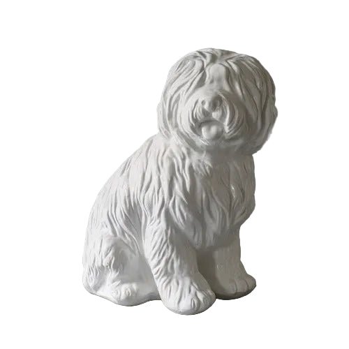 Old English Sheep Dog Garden Statue (17 - Inch) Side View