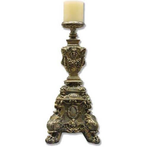 Ornate Religious Candleholder Statue (24 - Inch)