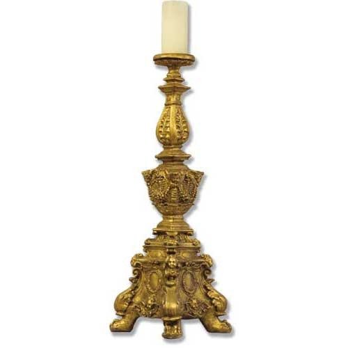 Ornate Religious Candleholder Statue (33 - Inch)