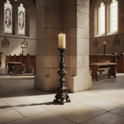 Orsi Religious Candleholder Statue (23 - Inch) Side Angle