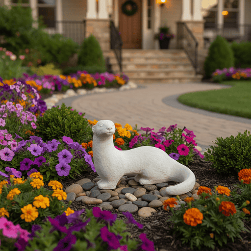 Otter Garden Statue (11 - Inch) Side Angle