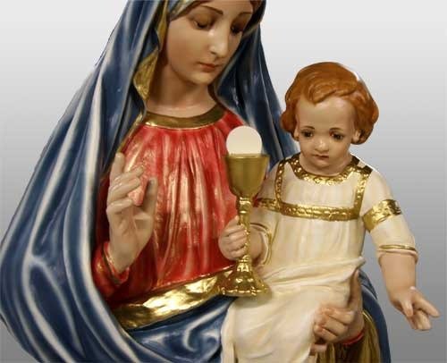Our Lady Blessed Sacrament with Jesus Statue (67 - Inch) Other Angle