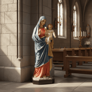 Our Lady Blessed Sacrament with Jesus Statue (67 - Inch) Side Angle