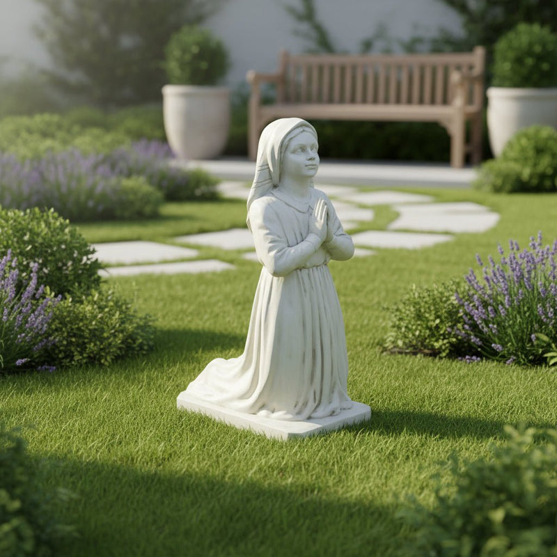 Our Lady of Fatima Jacinta Statue (Fatima) Outdoor/Indoor Statue (38 - Inch) Side Angle