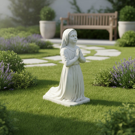 Our Lady of Fatima Jacinta Statue (Fatima) Outdoor/Indoor Statue (38 - Inch) Side Angle