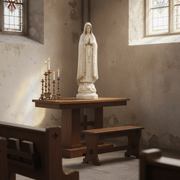 Our Lady of Fatima Religious Statue (34 - Inch) Side Angle