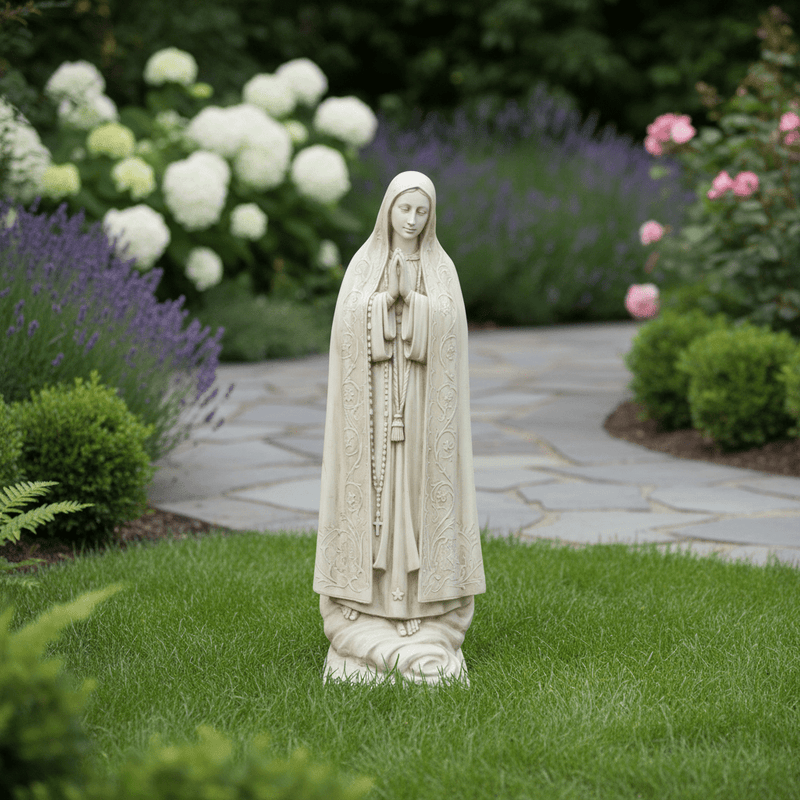 Our Lady of Fatima Religious Statue (69 - Inch) Side Angle