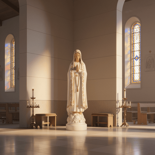 Our Lady of Fatima Statue (34 - Inch) Side Angle