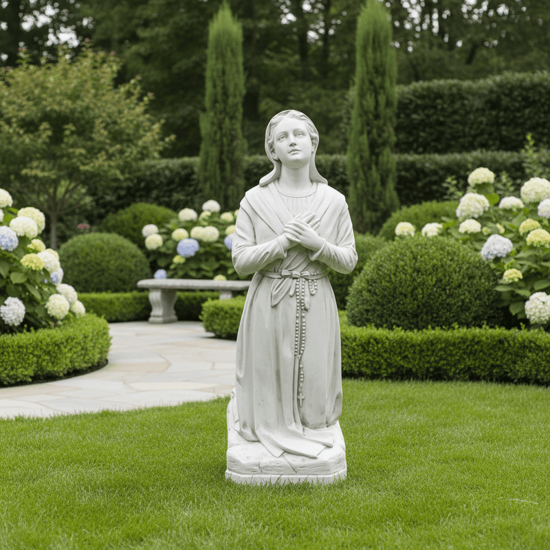 Our Lady of Fatima with Jacinta Statue (38 - Inch) Side Angle
