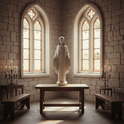 Our Lady of Grace Religious Statue (42 - Inch) Side Angle