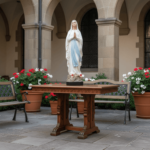 Our Lady of Lourdes Religious Statue (36 - Inch) Side Angle