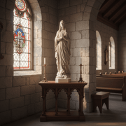Our Lady of Lourdes Statue (36 - Inch) Side Angle