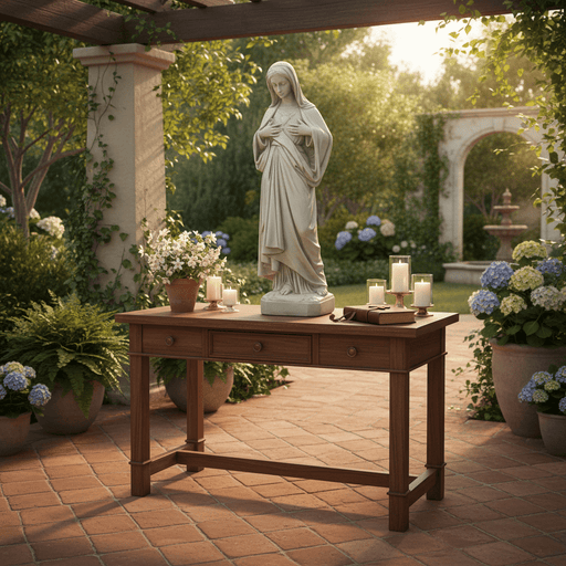 Our Lady of the Seven Sorrows Statue (49 - Inch) Side Angle