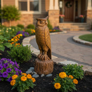 Owl Garden Statue (18 - Inch) Side Angle