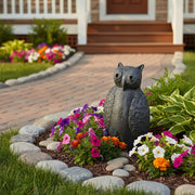 Owl Garden Statue (23 - Inch) Side Angle