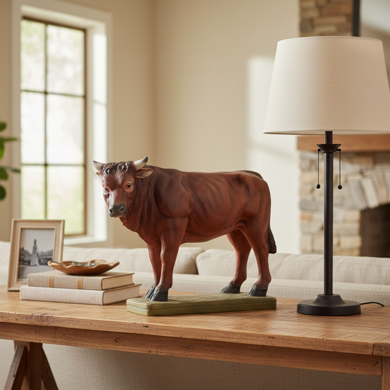 Oxen Garden Statue (15.5-Inch)