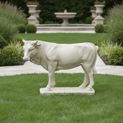 Oxen Garden Statue (15.5 - Inch) Side Angle