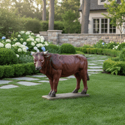 Oxen Garden Statue (15.5 - Inch) Side Angle