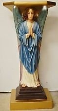 Pair Of Classical Angel Pedestals Outdoor Statue (38 - Inch)