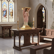Pair Of Classical Angel Pedestals Outdoor Statue (38 - Inch) Side Angle