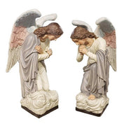 Pair Of Kneeling Angels Outdoor Statue (56 - Inch) Different Angle