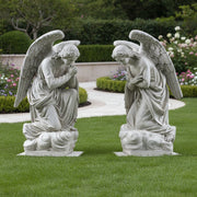 Pair Of Kneeling Angels Outdoor Statue (56 - Inch) Side View