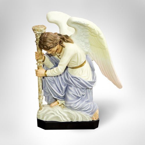 Pair Of Kneeling Angels With Candlestick Garden Statue (35-Inch)