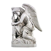 Pair Of Kneeling Angels With Candlestick Garden Statue (35-Inch)
