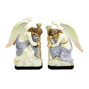 Pair Of Kneeling Angels With Candlestick Garden Statue (35-Inch)