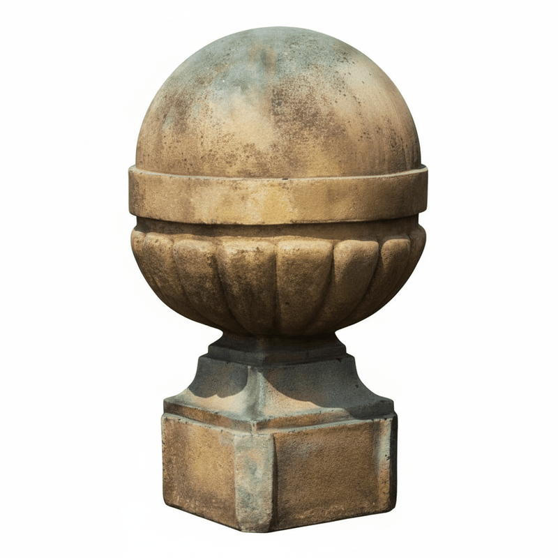 Palla Finial Outdoor Statue (14 - Inch) Side View