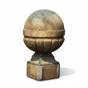 Palla Finial Outdoor Statue (21 - Inch) Side View