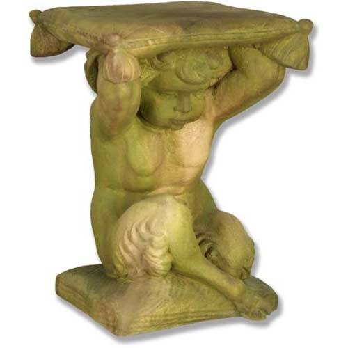 Pan Boy Holding Pillow Outdoor Statue (20 - Inch)