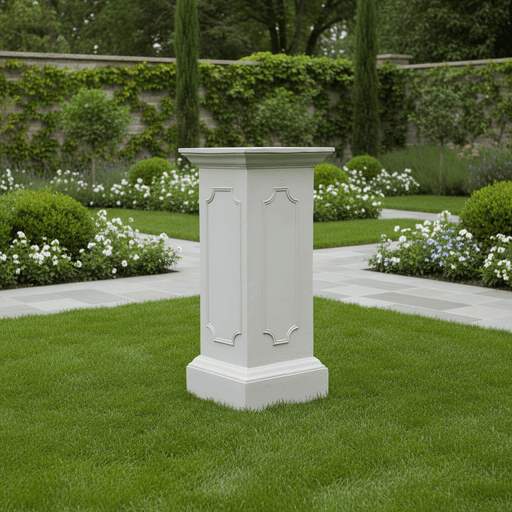 Panel Pedestal Statue (40 - Inch) Side Angle