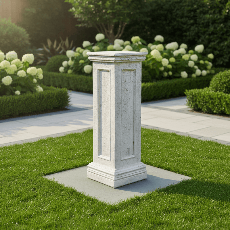 Panel Plant Outdoor Statue (33 - Inch) Side Angle