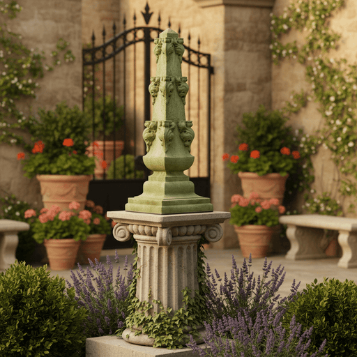 Paris Obelisk Outdoor Statue (36 - Inch) Side Angle