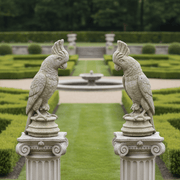 Parrot Finial Outdoor Statue (21 - Inch) Side Angle